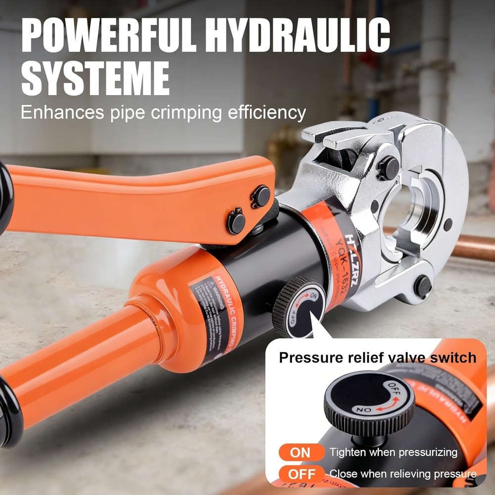 Advanced Copper Pipe Crimping Tool with 360° Rotation for Plumbing Projects