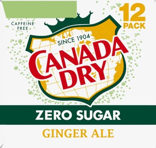 Zero Sugar Ginger Ale - 12 oz Cans, Caffeine-Free Refreshment Duo (24 Total)