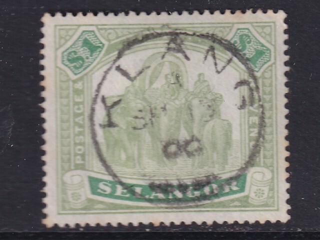 Malaya/SELANGOR  1895 SG 61 CANC VF