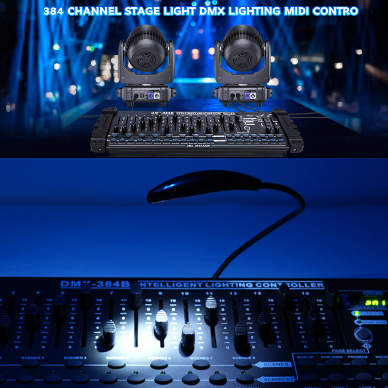 384 Channels DMX512 Controller Console for Stage Light Party DJ Laser Operator