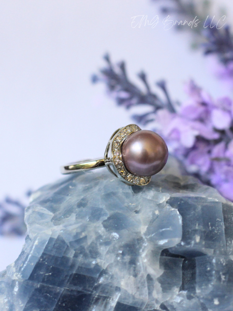 Purple-Pink Edison CZ Ring