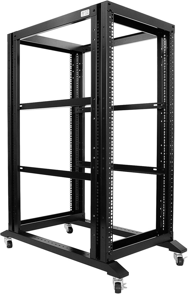 RAISING ELECTRONICS Open Rack 24U 4 Post Open Frame 19" Data Network