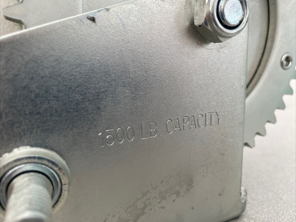 1,500 lbs. Hand Drum Winch w/20' Strap Included - Hand Crank Missing