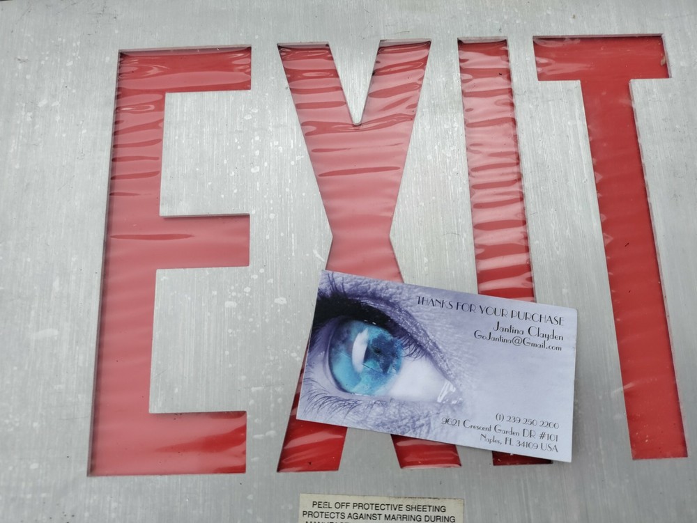 Emergency RED LED cast Exit sign CX series DIE CAST ALUMINUM Chloride systems