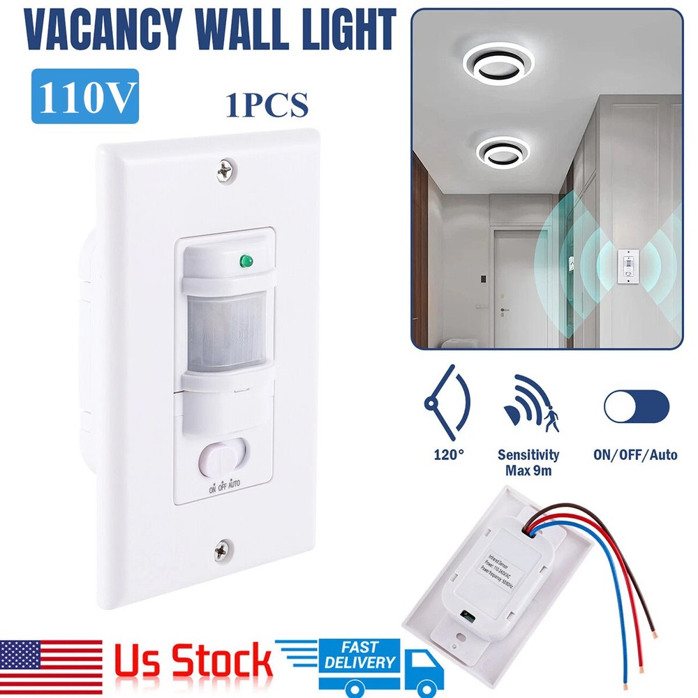 1PCS Automatic PIR Occupancy Motion Sensor Light Switch Auto On/Off Infrared