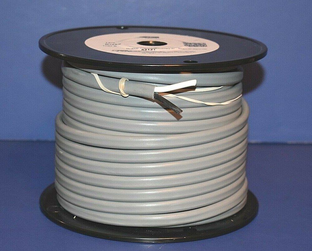 100' Roll 12 Gauge Jacketed Grey Trailer Light Cable 2 Wire Wiring Harness