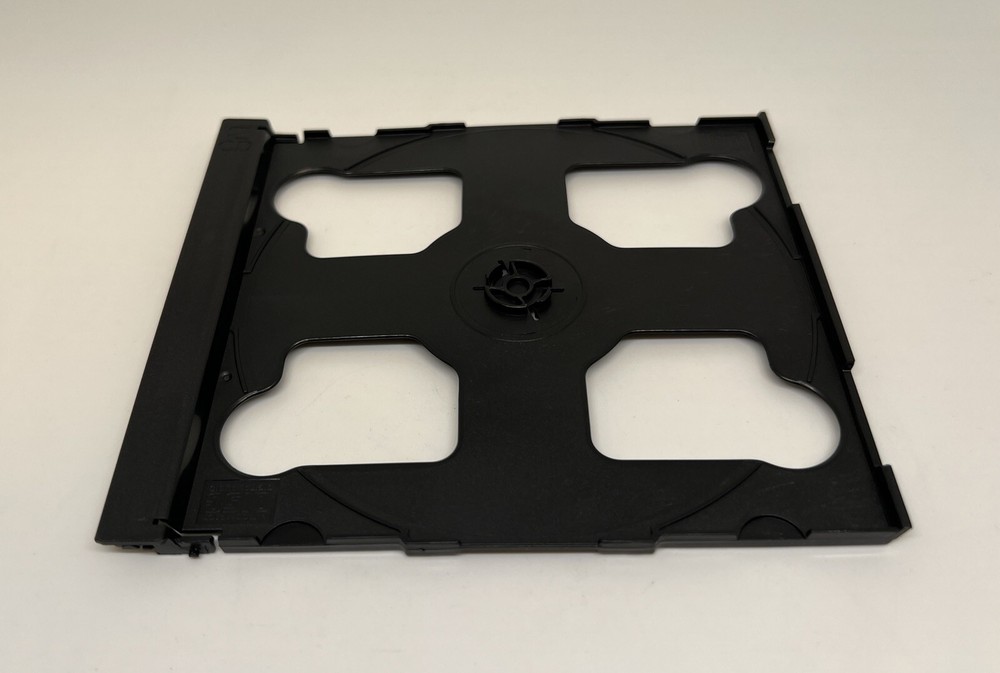 10 NEW DOUBLE 2CD POLY FLIPPER TRAY, BLACK, PP-MS-FT-B