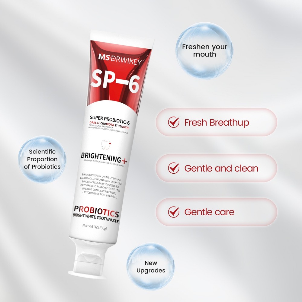 MSDRWIKEY Whitening & Cooling Toothpaste Set –Probiotic Formula for Fresh Breath