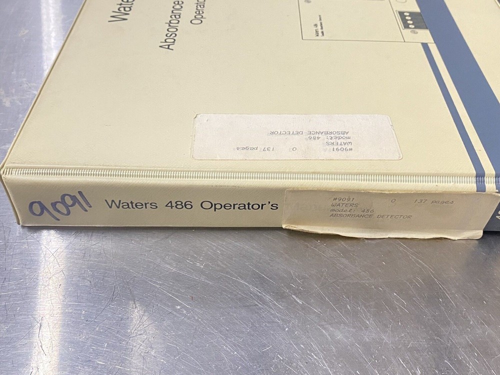 Waters 486 Tunable Absorbance Detector- Users Guide / Instruction Book / Manuals