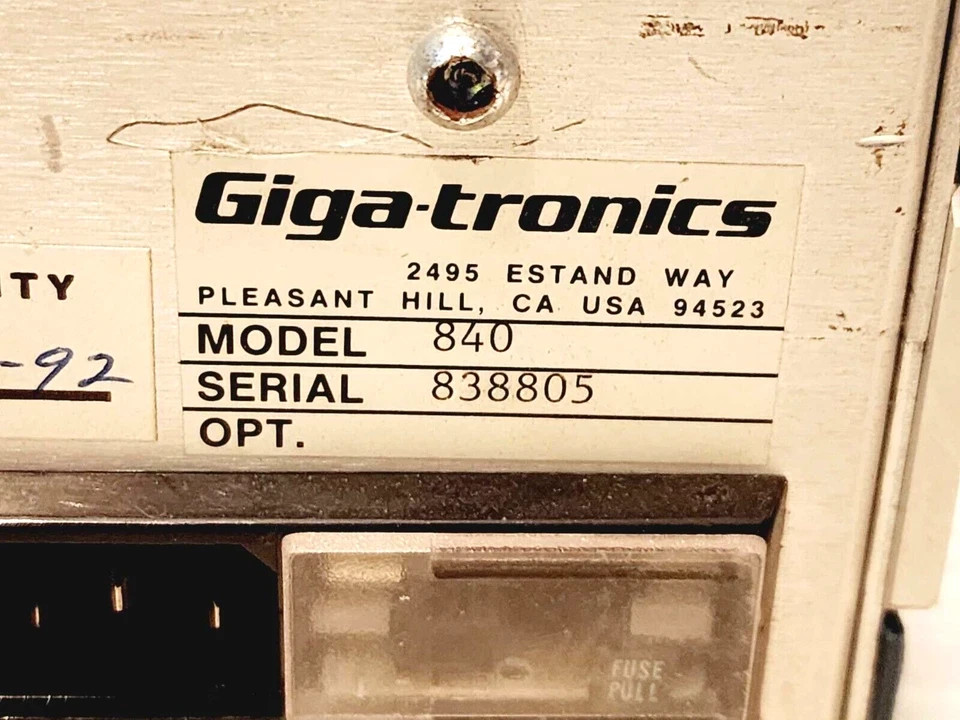 GIGATRONICS FREQUENCY EXTENDER 840 MODULE SIGNAL ANALYSIS TESTING CALIBRATION