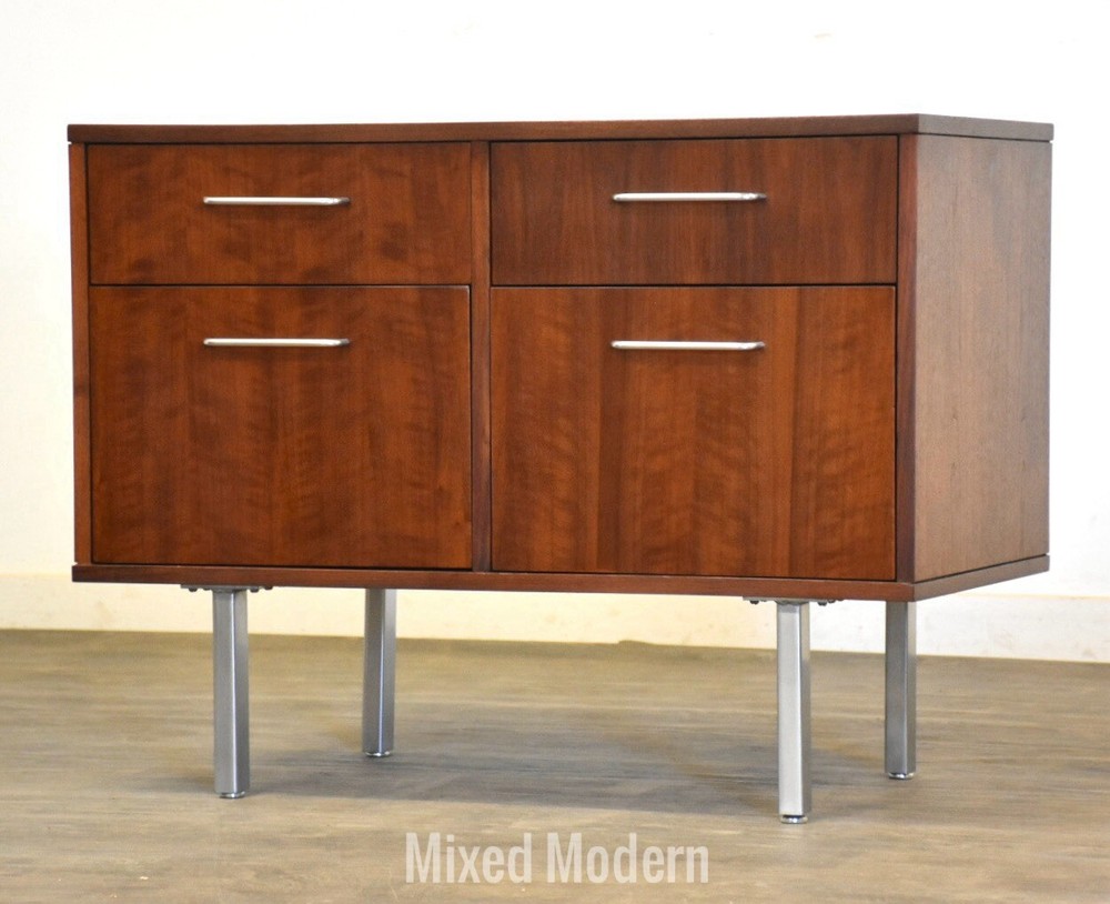 Refinished Walnut Office Cabinet Credenza