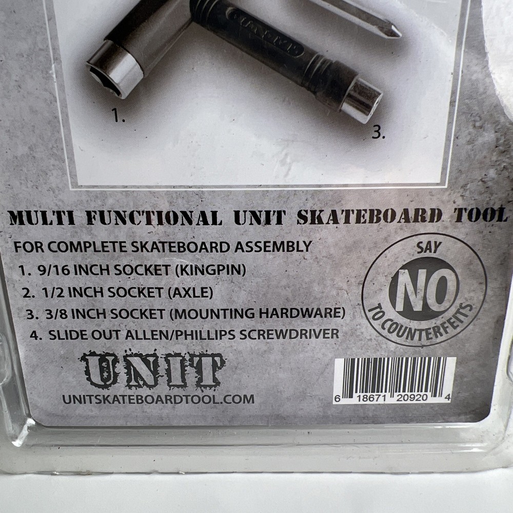 Unit Tool Skate Multi Functional 4 In 1 Black Complete Skateboard Assembly Tool