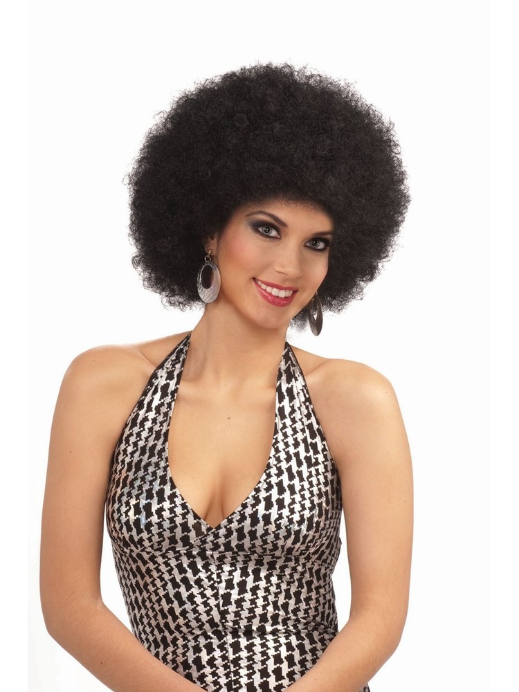 Deluxe Afro Wig-Black - Rubie's