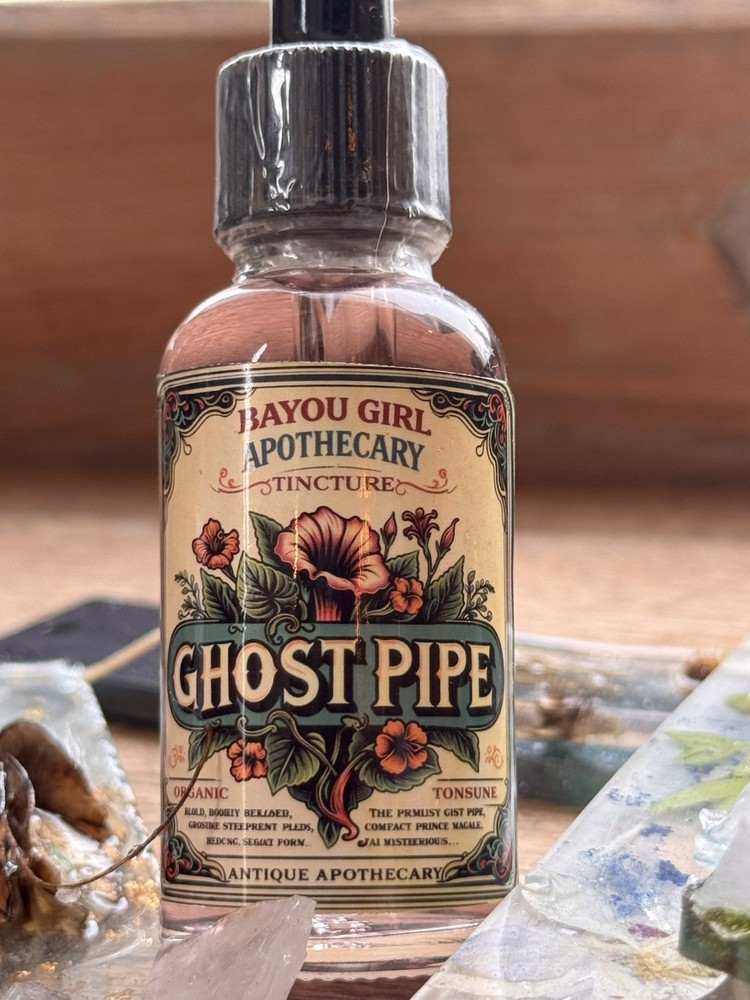 Organic Ghost Pipe Tincture Monotropa Uniflora Small Batch | Handcrafted
