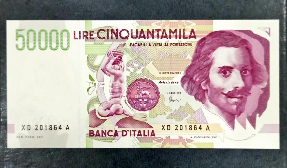 Italy 50 000 Lire 1992 Replacement XD Unc