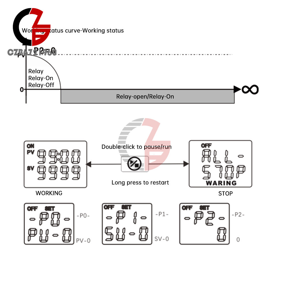 W3050 AC110-220V LCD Digital Microcomputer Time Controller Delay Relay Module