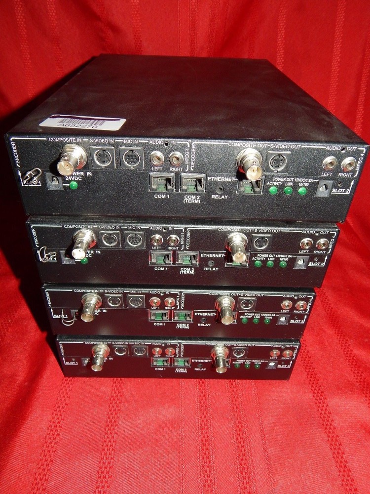 Lot of 4 VBrick 9140-6200-0002 6000 Series ENCODER / DECODER MPEG-2