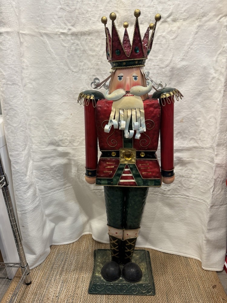 Tin Nutcracker Stands At 43 Inch Tall