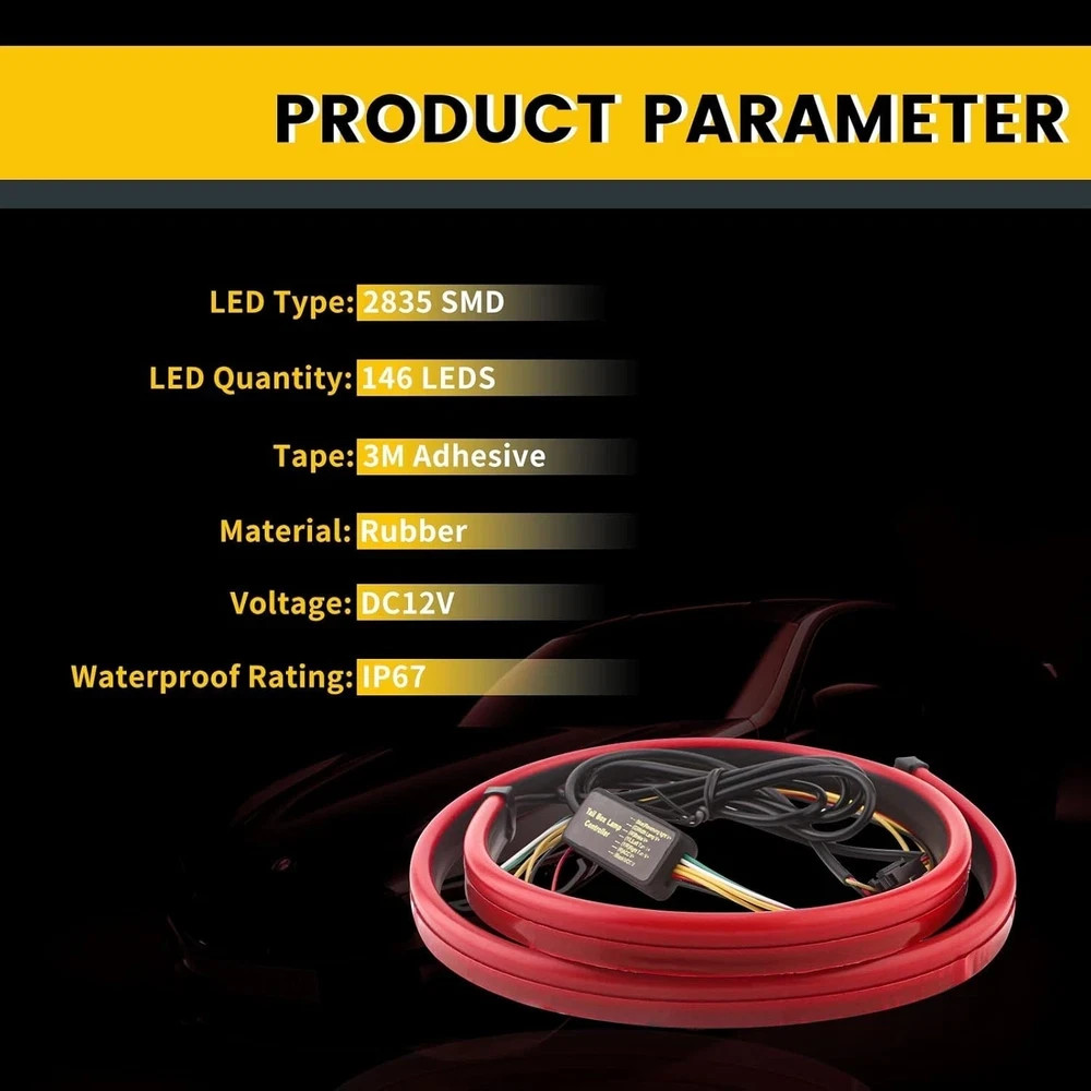 E-Bright LED Brake Light Strip Light Third Brake 5 Function Sequential Turn Sign