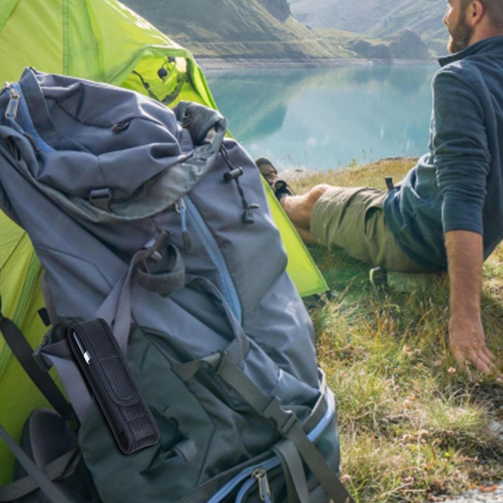 Waterproof Flashlight Holder Nylon Belt Holster Flashlight Torch Case Pouch