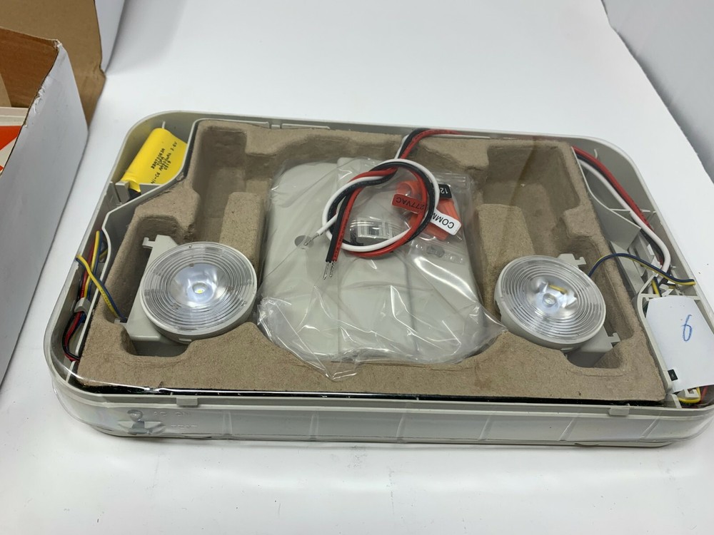 Ciata Lighting All LED Decorative Exit Sign / Emergency Light Combo with Backup