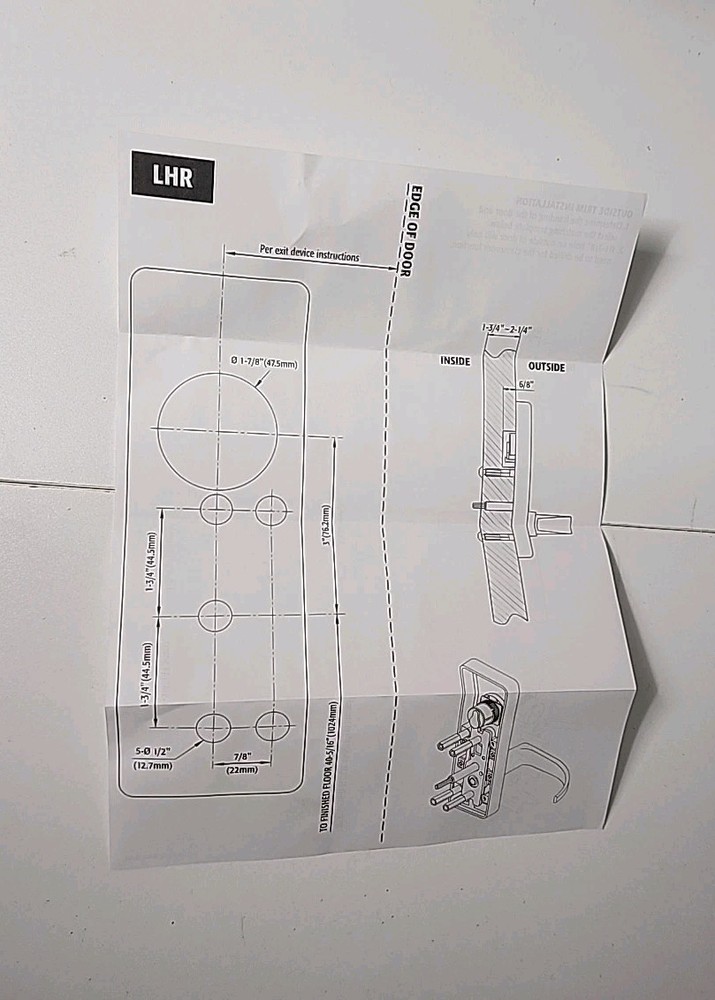 PAMEX E5000/L-AL-SC PANIC EXIT DEVICE