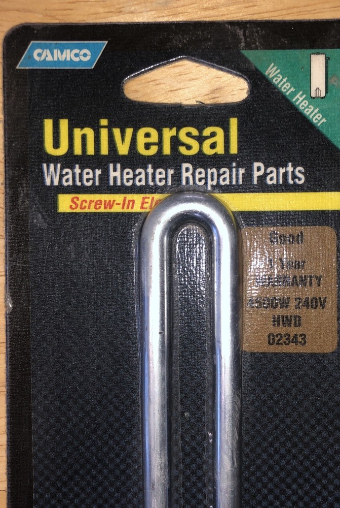 Camco 02343 4500W 240V HWD Screw-In Water Heater Element High Watt Density NOS