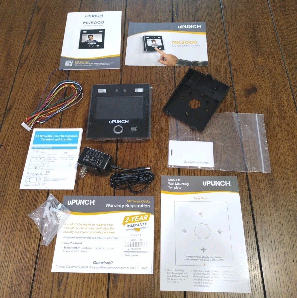uPunch MK5000 AI Face Recognition Computerized Time Clock for Small Busi(READ⬇️)