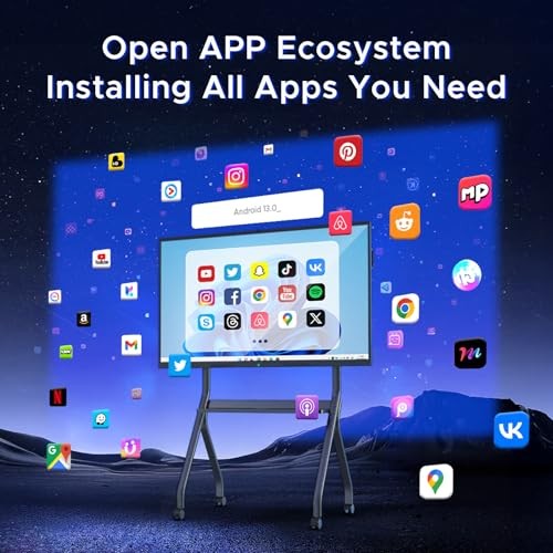 85'' Smart Board,Electronic Interactive White Board with 4K Touchscreen