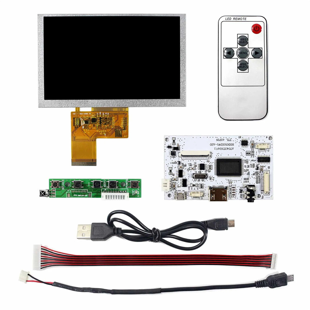HD MI LCD Controller Board With 4.3" 480x272 LCD Screen For Raspberry Pi