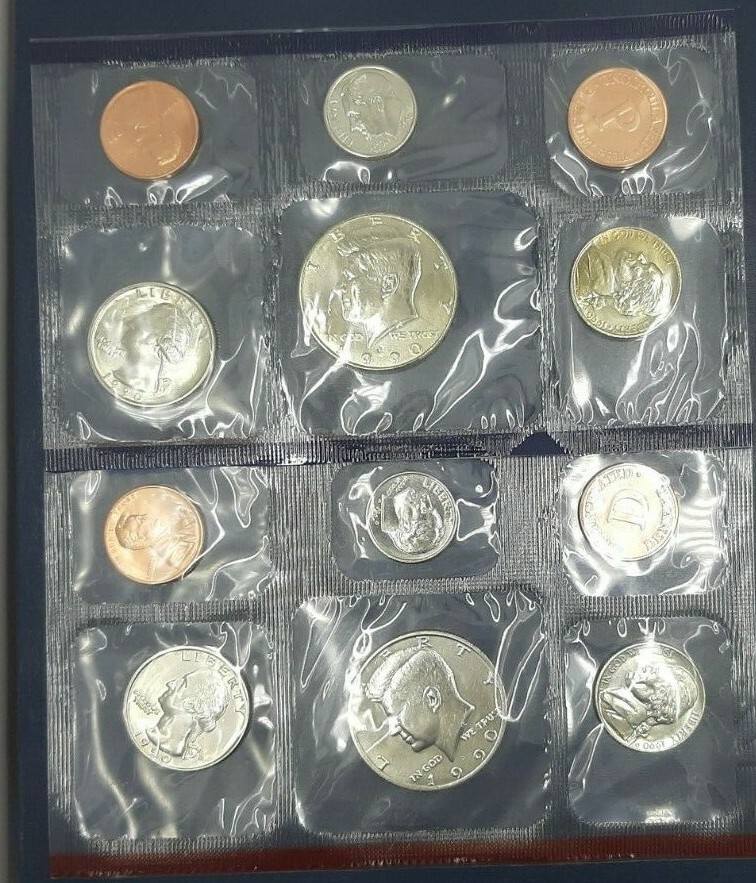 1990 P & D U. S. MINT UNCIRCULATED COIN SET W/ENVELOPE