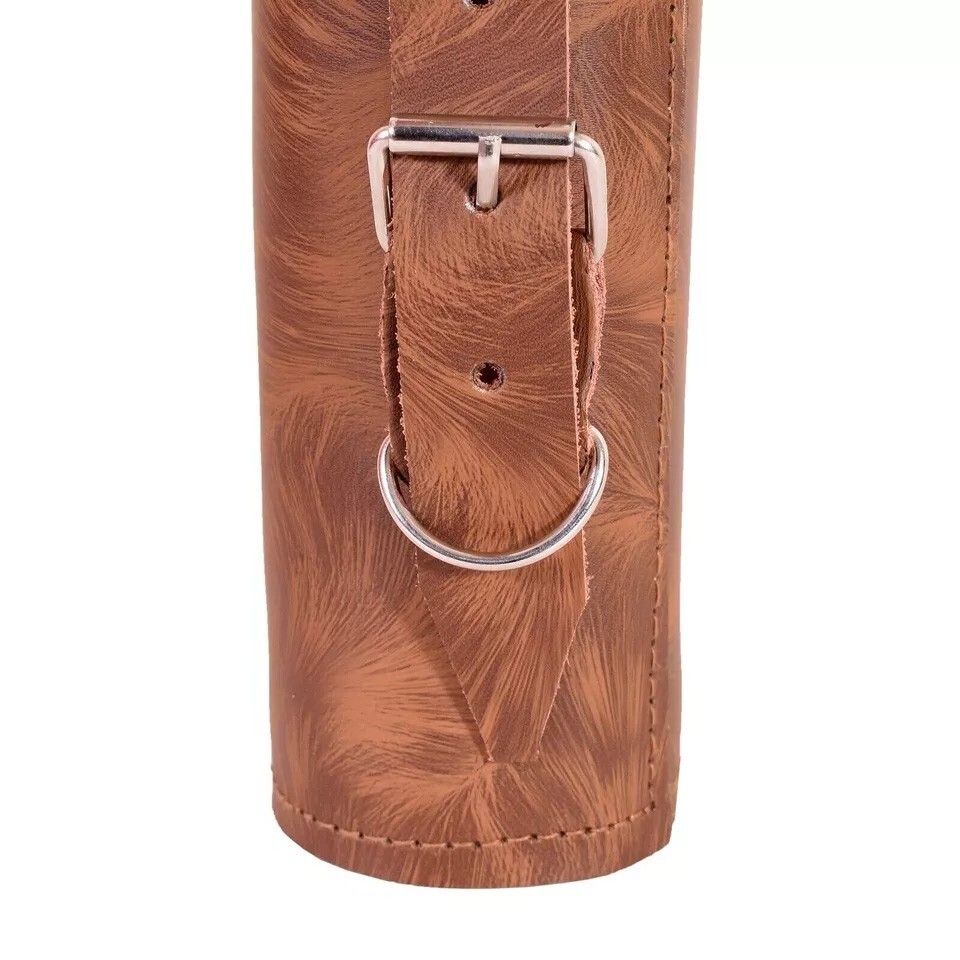 DUAL USE TEXTURED GENUINE LEATHER SHOULDER BACK/SIDE ARROW QUIVER