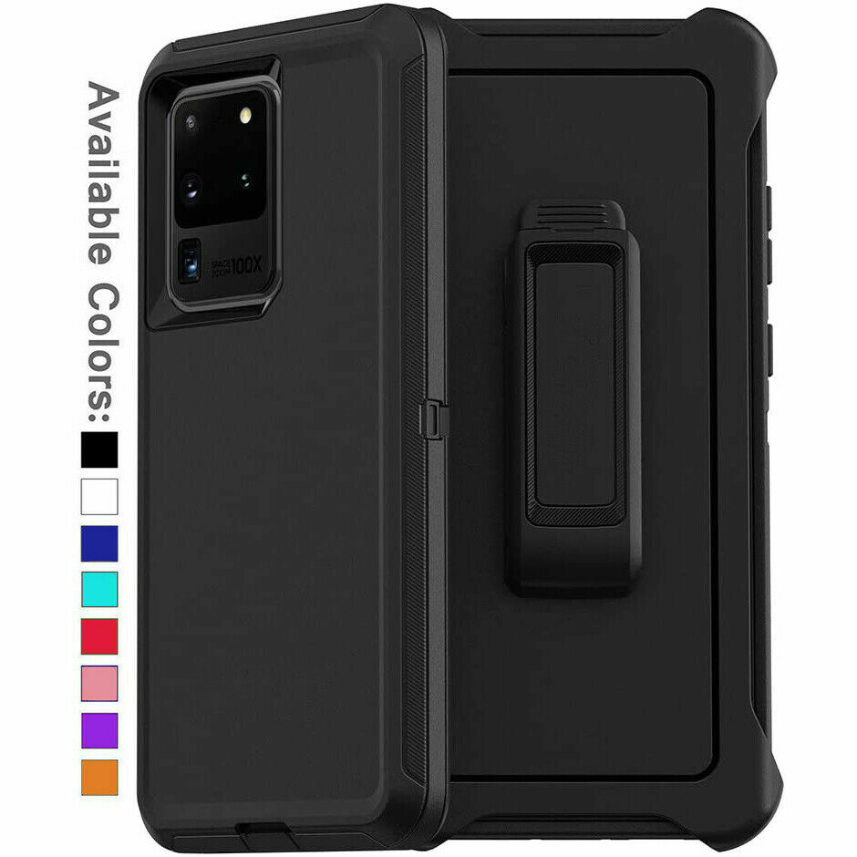 For Samsung S20 /S20 Ultra/S20 Plus Shockproof Rugged Defender Case +Belt Clip