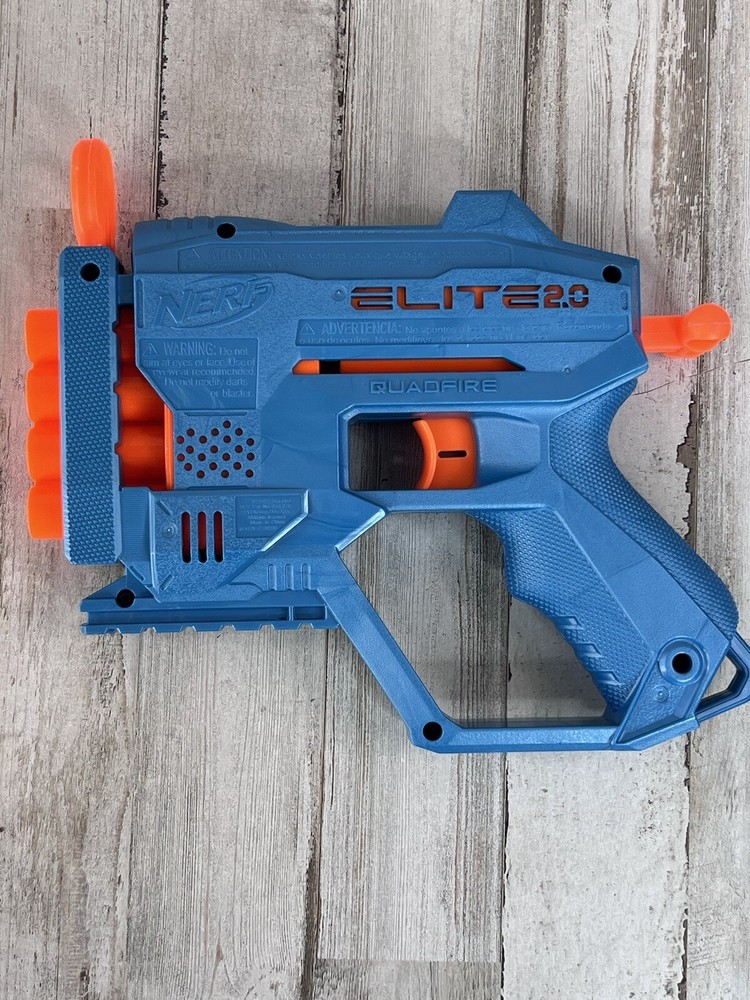 Nerf Elite 2.0 Quadfire C-2822B Tested And Working! Includes 5 blue darts!
