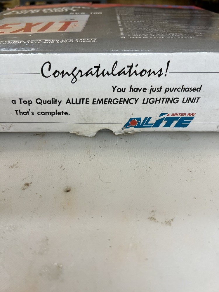 ALLITE EMERGENCY EXIT LIGHTING 120/277 V DOUBLE FACE ,RED PANEL(svs-100) +