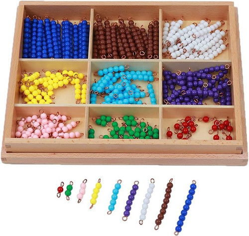 Adena Montessori Counting Beads Checker Board Math Games & Teaching...