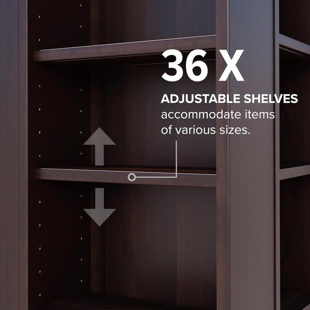 NEW Espresso Transitional Composite Media Cabinet
