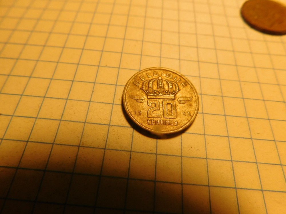 Belgium   20  CENTIMES 1953  # 350