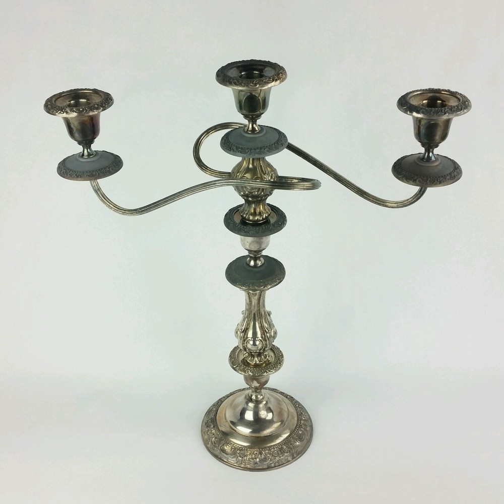 Antique Sheridan Silver Candlestick Candelabra