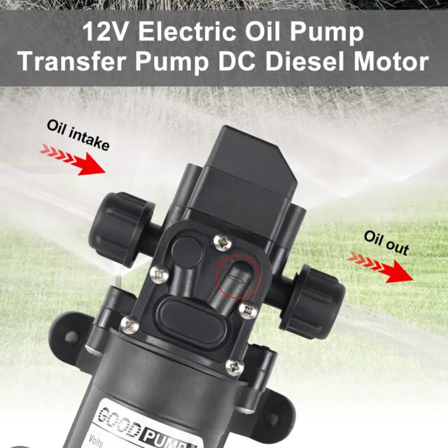 12V Water Pump 130PSI Self Priming Diaphragm High Pressure Automatic Switch
