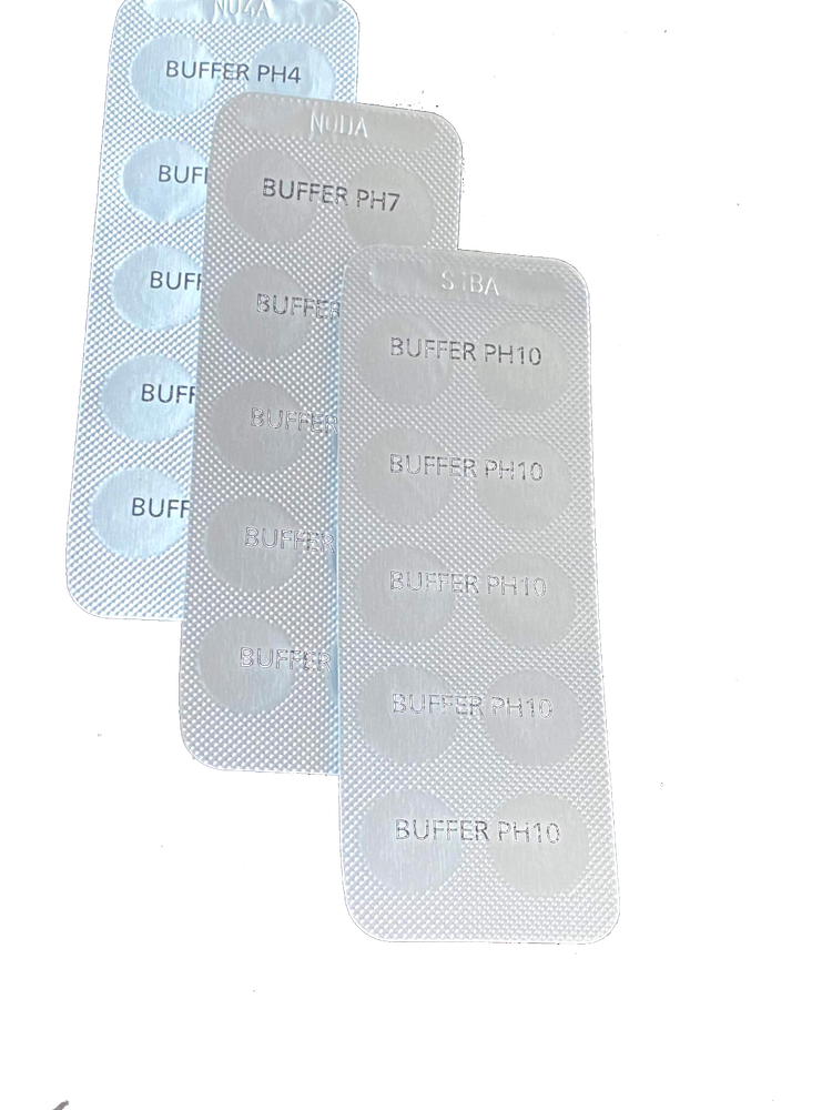 30-Pack Color-Coded Buffer Calibration Tablets 4, 7, 10 for Electronic pH Meters