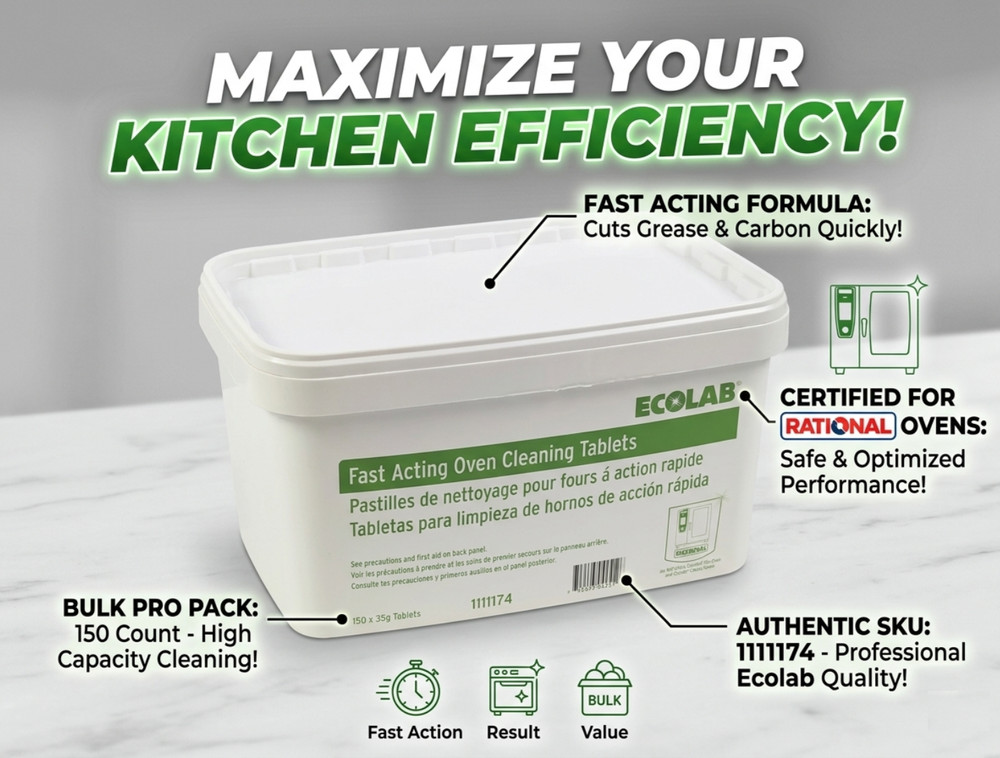 Ecolab Fast Acting Oven Cleaner Tablets 150 Count