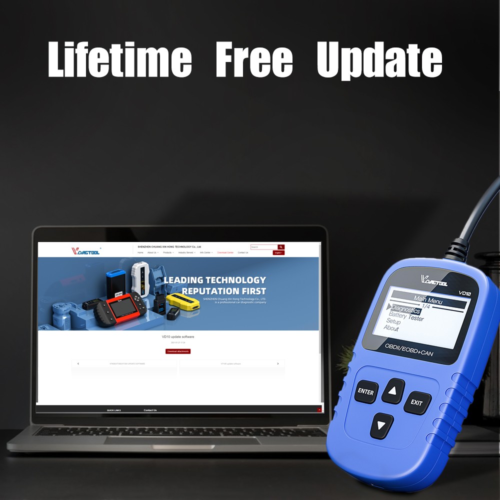 2026 VDIAGTOOL VD10 Code Reader OBD2 Scanner Diagnostic Read Engine Fault Code