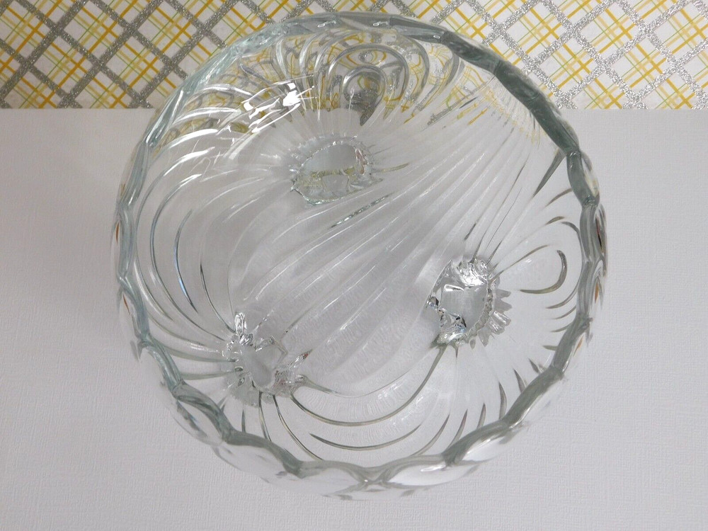 Cambridge Krystdshell Clear Glass Candy Dish 6" - 3 Footed