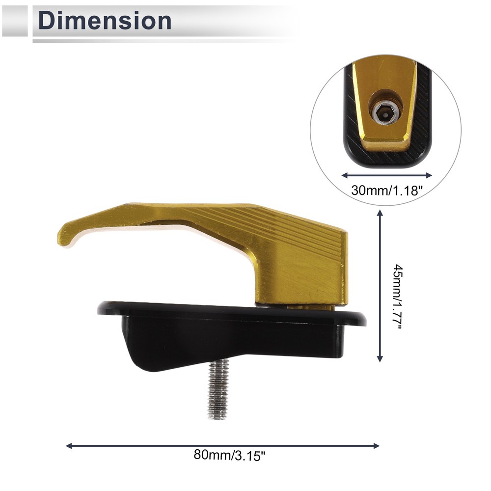 Alluper Alloy Motorcycle Hook for Minio Rectangular 1 Set Yellow