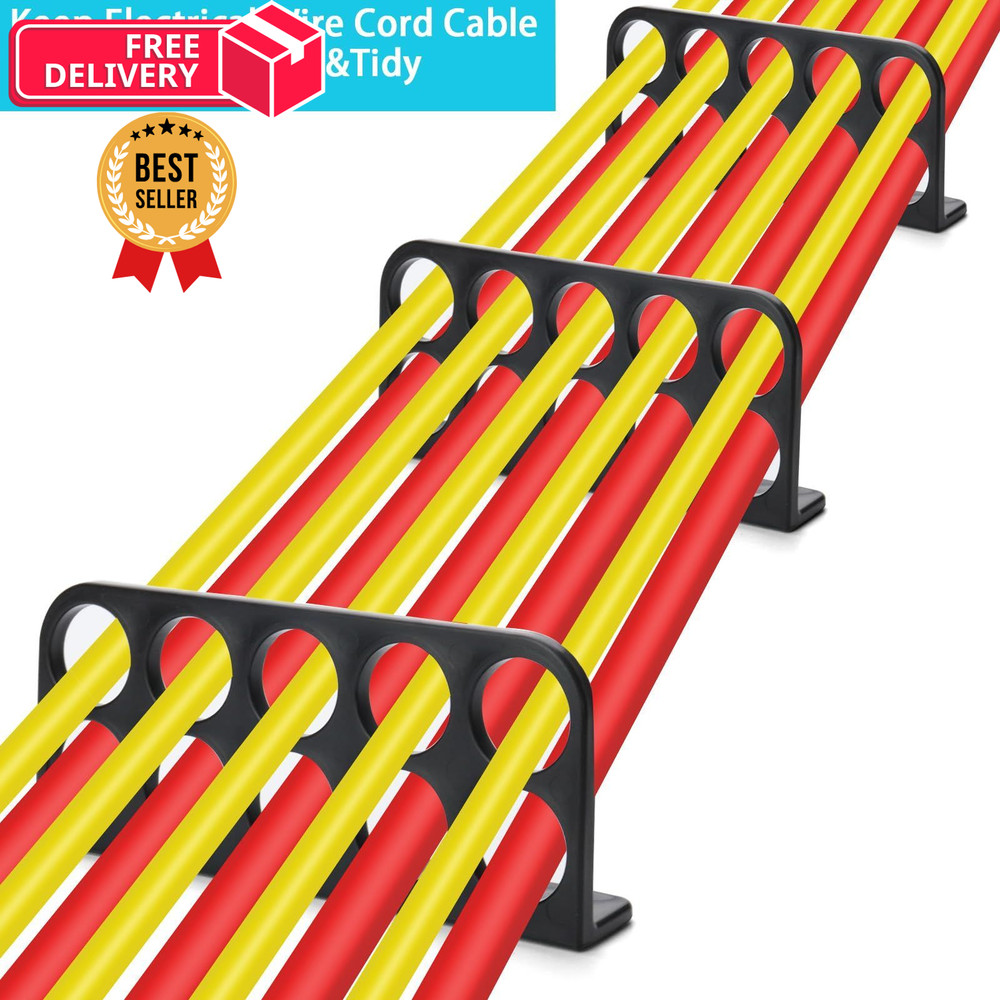 20Pack Cable Chase-Wire Bracket,Cable Support Wire Bracket 20 Pack, Black