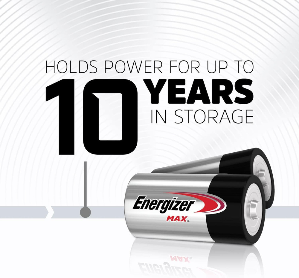 Energizer MAX C Batteries (4 Pack), C Cell Alkaline Batteries