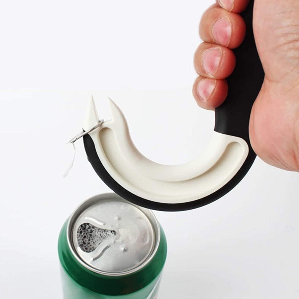 4Pcs Easy Open Ring Pull Can Opener, Ergonomic Can Ring-Pull Helper J Shape R...