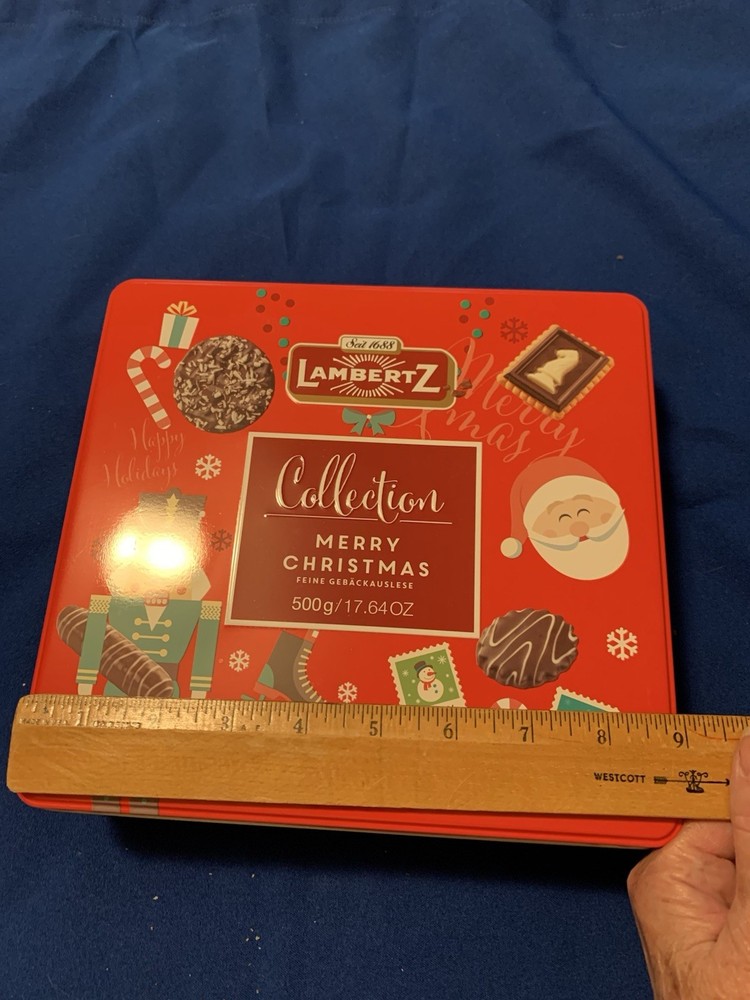 ❤️Decorative Lambertz Christmas Collection EMPTY Cookie Candy Tin EUC