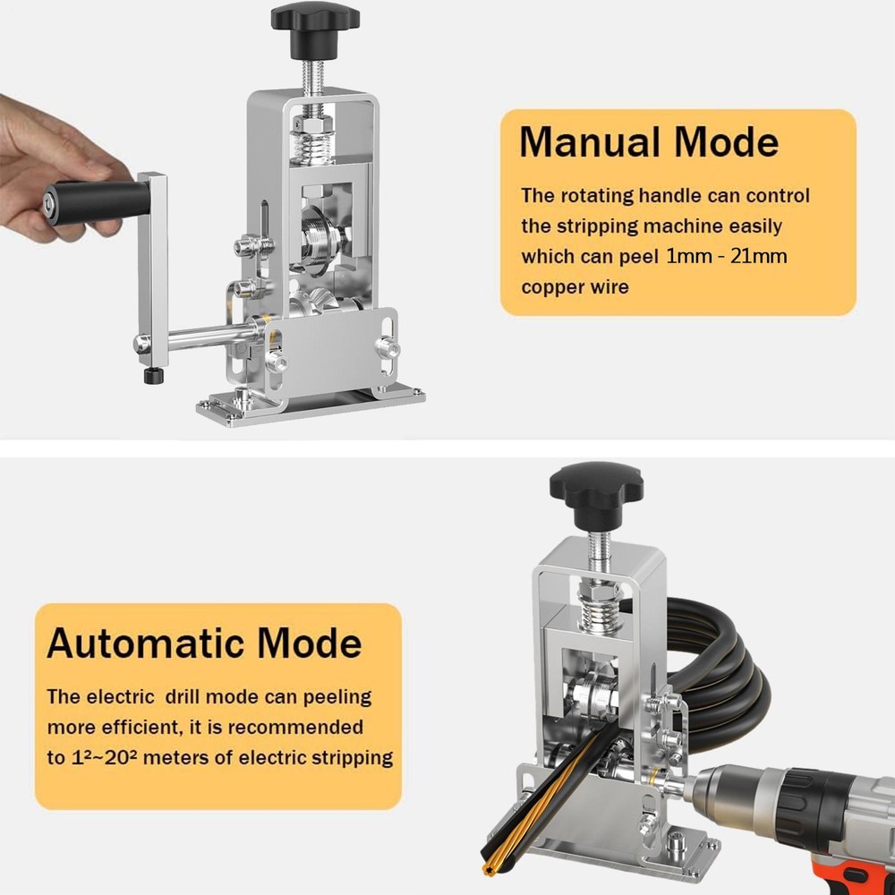 Manual Wire Stripping Machine Drill Powered Copper Wire Peeler Wire Stripper